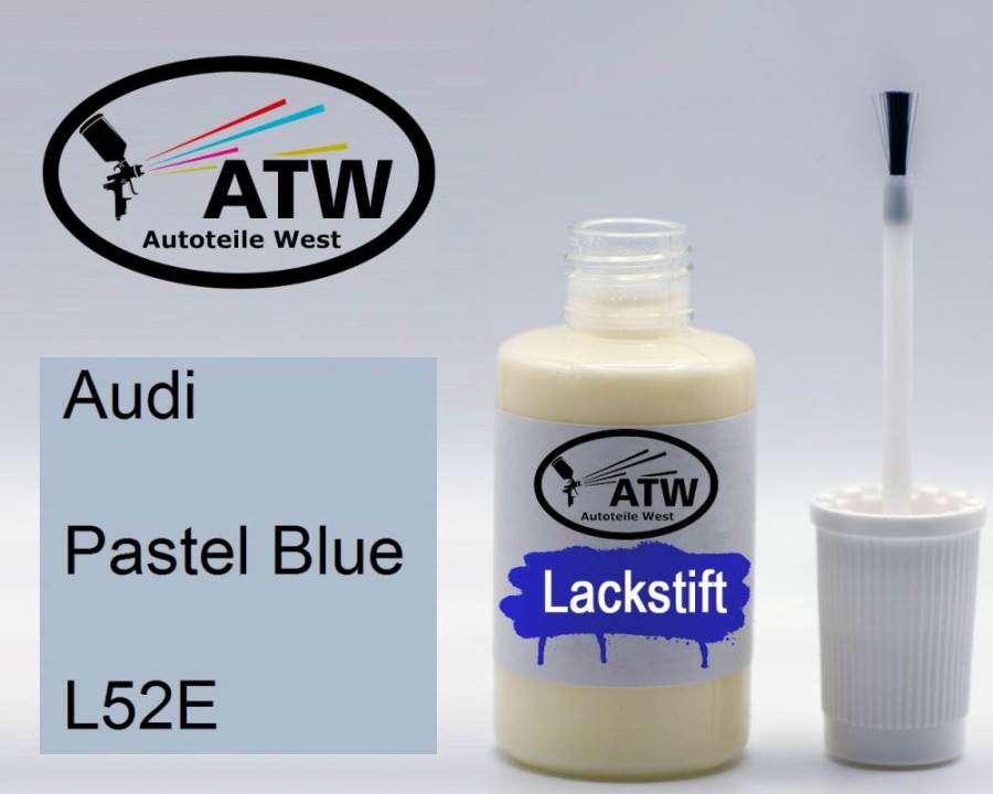 Audi, Pastel Blue, L52E: 20ml Lackstift, von ATW Autoteile West.